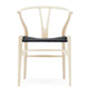 Carl Hansen CH24 Wishbone Chair in Ash Soap, Black Cord — packshot
