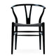 Carl Hansen CH24 Wishbone Chair in Beech Black Lacquer, Black Cord — packshot