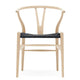 Carl Hansen CH24 Wishbone Chair in Beech Soap, Black Cord — packshot