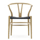 Carl Hansen CH24 Wishbone Chair in Oak Clear Lacquer, Black Cord — packshot