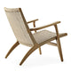 Carl Hansen CH25 Easy Chair in Oak Oil, natural paper cord — packshot, detail
