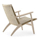 Carl Hansen CH25 Easy Chair in Oak Soap, natural paper cord — packshot, detail
