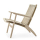 Carl Hansen CH25 Easy Chair in Oak Soap, natural paper cord — packshot, detail