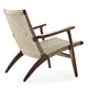 Carl Hansen CH25 Easy Chair in Walnut Oil, natural paper cord — packshot, detail