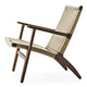 Carl Hansen CH25 Easy Chair in Walnut Oil, natural paper cord — packshot, detail