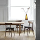 Carl Hansen CH30P Dining Chair in Walnut Oil — lifestyle, with CH327 Table