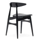 Carl Hansen CH33P Dining Chair in Oak Black Lacquer — packshot, detail