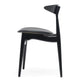 Carl Hansen CH33P Dining Chair in Oak Black Lacquer — packshot, detail