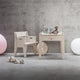 Carl Hansen CH410 Peter's Chair in Beech — lifestyle, with CH411 Peter's Table