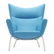 Carl Hansen CH445 Wing Chair in Divina 826 — packshot, detail