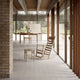 Carl Hansen CH45 Rocking Chair in Oak Oil — lifestyle, with CH53 stool, CH004 and CH006