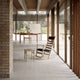 Carl Hansen CH45 Rocking Chair in Oak Oil — lifestyle, with CH53 stool, CH004 and CH006