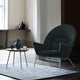 Carl Hansen CH415 Coffee Table — lifestyle, with CH468 lounge chair