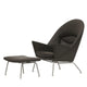Carl Hansen CH468 Oculus Chair — studio with CH446 footstool