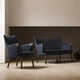 Carl Hansen CH72 Sofa — lifestyle, with CH71 Lounge Chair