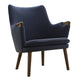 Carl Hansen CH71 Lounge Chair in Walnut Oil, Canvas — packshot, detail