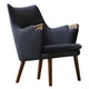 Carl Hansen CH71 Lounge Chair in Walnut Oil, Canvas — packshot, detail