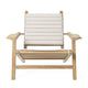 Carl Hansen AH603 Outdoor Deck Chair in teak — packshot, with cushions