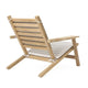 Carl Hansen AH603 Outdoor Deck Chair in teak — packshot, detail, with cushions