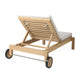 Carl Hansen AH604 Outdoor Sun Lounger in teak — packshot, detail, with cushions