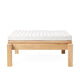 Carl Hansen AH604F Outdoor Lounger Footstool in teak — packshot, detail, with cushion