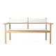 Carl Hansen AH701 Outdoor Lounge Sofa in teak — packshot, with cushions