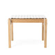 Carl Hansen AH911 Outdoor Side Table or Stool in teak — packshot, with cushion