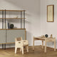 Carl Hansen BM0253 Shelving System — lifestyle, with CH411 Peters Childs Table, CH410 Peters Childs Chair