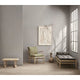 Carl Hansen BM0488S Table Bench Short in Oak Oil — lifestyle, with Carl Hansen OW149 Colonial Chair and Carl Hansen OW150 Daybed