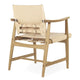 Carl Hansen BM1106 Huntsman Chair in Oak Oil Natural Leather — packshot, detail