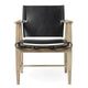 Carl Hansen BM1106 Huntsman Chair in Oak White Oil Black Leather — packshot
