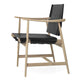 Carl Hansen BM1106 Huntsman Chair in Oak White Oil Black Leather — packshot