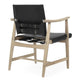 Carl Hansen BM1106 Huntsman Chair in Oak White Oil Black Leather — packshot, detail