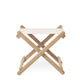 Carl Hansen BM5768 Outdoor Footstool in Teak, Papyrus — packshot