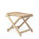 Carl Hansen BM5768 Outdoor Footstool in Teak, Papyrus — packshot