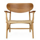 Carl Hansen CH22 Lounge Chair in Teak/Oak Oil, natural paper cord — packshot