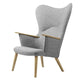 Carl Hansen CH78 Mama Bear Lounge Chair in Oak Oil, Hallingdal 130 — packshot
