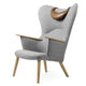 Carl Hansen CH78 Mama Bear Neck Pillow in Sif 91 — studio, with CH78 Chair in Oak Oil