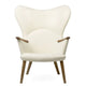 Carl Hansen CH78 Mama Bear Lounge Chair in Walnut Oil, Hallingdal 100 — packshot
