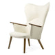 Carl Hansen CH78 Mama Bear Lounge Chair in Walnut Oil, Hallingdal 100 — packshot