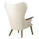 Carl Hansen CH78 Mama Bear Lounge Chair in Walnut Oil, Hallingdal 100 — packshot, detail