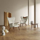 Carl Hansen CH78 Mama Bear Lounge Chair in Walnut Oil, Hallingdal 100 — lifestyle, living room