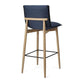 Carl Hansen E006 Embrace Bar Stool in Oak Oil, Black Steel — packshot, detail