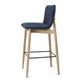 Carl Hansen E006 Embrace Bar Stool in Oak Oil, Black Steel — packshot, detail
