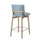 Carl Hansen E007 Embrace Counter Stool in Oak Oil, Stainless Steel — packshot, detail