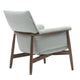 Carl Hansen E015 Embrace Lounge Chair in Walnut Oil, fabric — packshot, detail