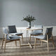 Carl Hansen E020 Embrace Dining Table in Oak White Oil, stainless steel — lifestyle