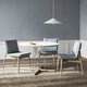 Carl Hansen E020 Embrace Dining Table in Oak White Oil, stainless steel — lifestyle