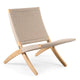 Carl Hansen MG501 Cuba Chair Outdoor in Teak, Sesame — packshot, detail