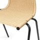 Carl Hansen PK1 Dining Chair, Black Powder Coated Steel, Natural Paper Cord — packshot, detail